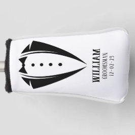 Moderne Schwarz-Weiß-Tuxedo-Trauzeuge-Geschenke Golf Headcover