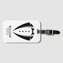 Moderne Schwarz-Weiß-Tuxedo-Trauzeugen Gepäckanhänger