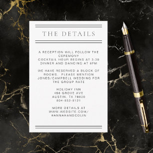 Moderne Schwarz-Weiß-Typografie Begleitkarte