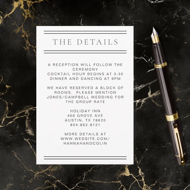 Moderne Schwarz-Weiß-Typografie Begleitkarte (Von Creator hochgeladen)