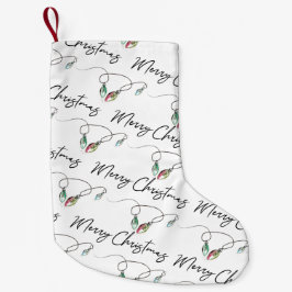 Moderne Schwarz-Weiß-Typografie Kleiner Weihnachtsstrumpf