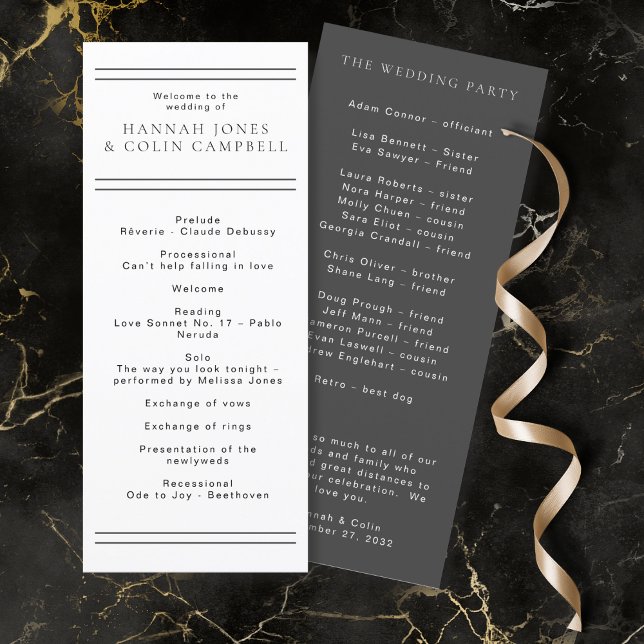 Moderne Schwarz-Weiß-Typografie Programm (Von Creator hochgeladen)