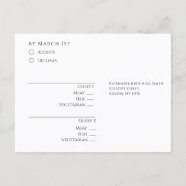 Moderne Schwarz-Weiß-UAWG Hochzeit Postkarte