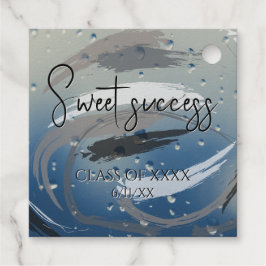 Moderne Schwarz, Weiß und Grau Pinselstriche Geschenkanhänger