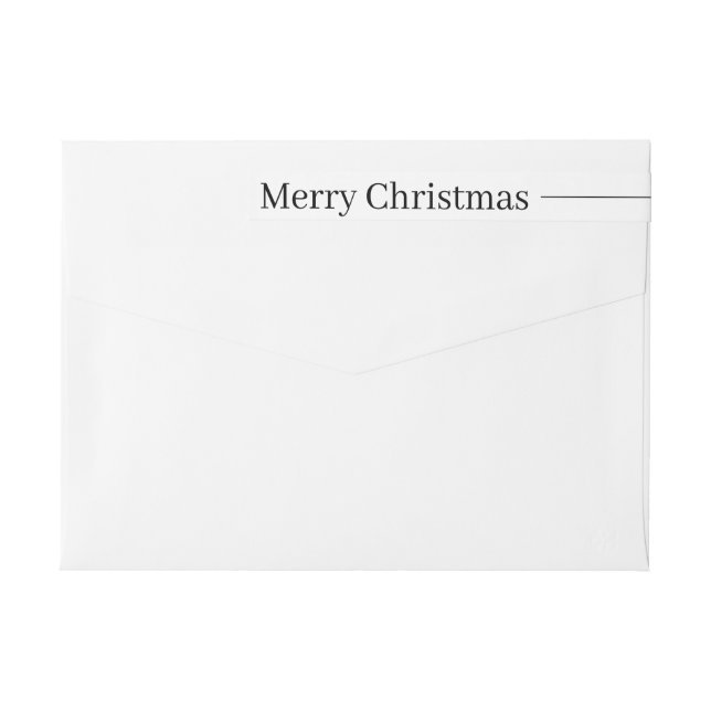 Moderne Schwarz-Weiß-Weihnachtszeit-Rücksendeadres (Rückseite)