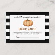 Moderne Schwarz-Weiß-Wenige-Kürbis-Windel-Raffle