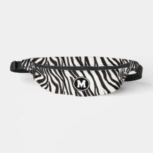 Moderne Schwarz-Weiß-Zebrastreifen mit fettem Mono Bauchtasche