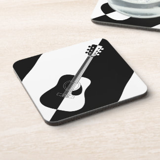 Moderne, schwarz-weiße Gitarre Untersetzer