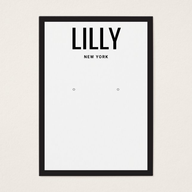 Moderne Schwarz-weiße Grenzverlaufskarte (Vorderseite)