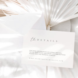 Moderne Schwarz-weiße Hochzeitskarte Begleitkarte