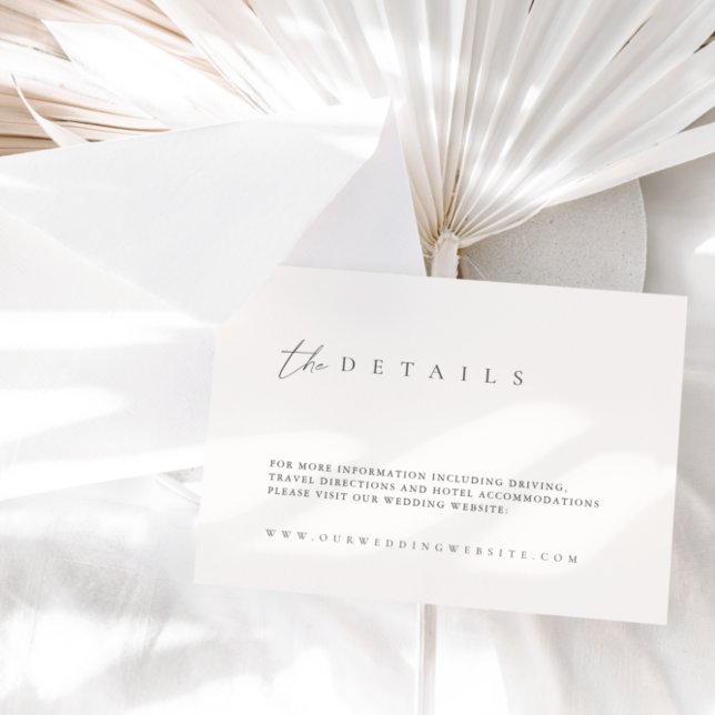 Moderne Schwarz-weiße Hochzeitskarte Begleitkarte (Von Creator hochgeladen)