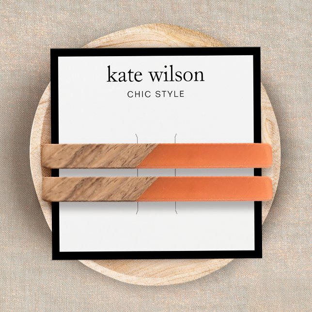 Moderne Schwarz-weiße Kleine Haarklappenkarte (Von Creator hochgeladen)