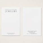 Moderne Schwarz-weiße Netzwerkkarten<br><div class="desc">Eine einfache, benutzerdefinierte, weiße Halskette-Display-Karte mit einer modernen, kursiv handgeschriebenen Skript-Schriftart-Typografie. Kleine bedruckte Schlitze sind für die Platzierung der Halskette geeignet. Es gibt keine wirklichen Kürzungen. Wenn Sie Hilfe benötigen, kontaktieren Sie mich bitte über den Link "Nachricht" in meinem Shop oder den Link "Chat" auf Zazzle. Sie können den Typstil...</div>