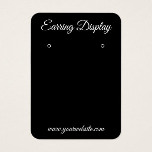 Moderne schwarz-weiße Ohrring-Karte