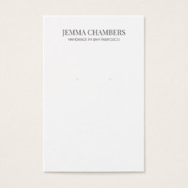 Moderne Schwarz-weiße Ohrringe Schmuckkarte