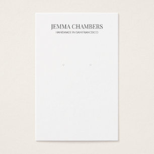 Moderne Schwarz-weiße Ohrringe Schmuckkarte