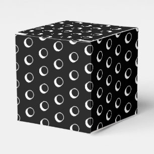 Moderne schwarz-weiße Polka-Punktmuster Geschenkschachtel