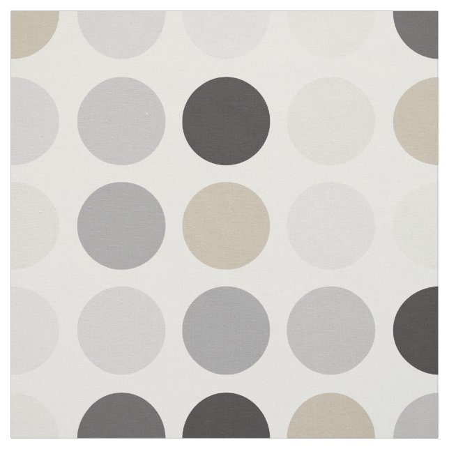 Moderne Schwarz-weiße Polka-Punktmuster Monogramm Stoff (Muster)