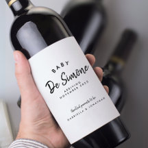 Moderne Schwarz-weiße Schwangerschaftsankündigung