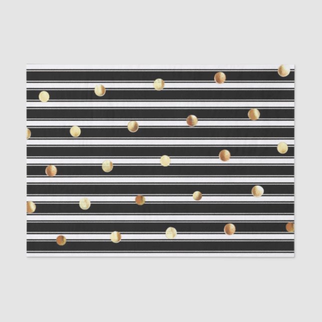 Moderne Schwarz-weiße Seidenpapier (Vorderseite)