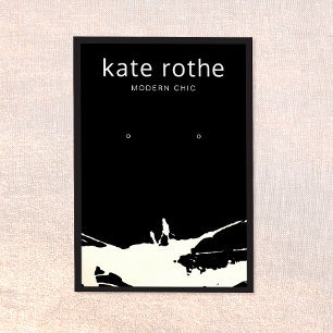 Moderne Schwarz-weiße Spritzer-Earring-Display-Kar