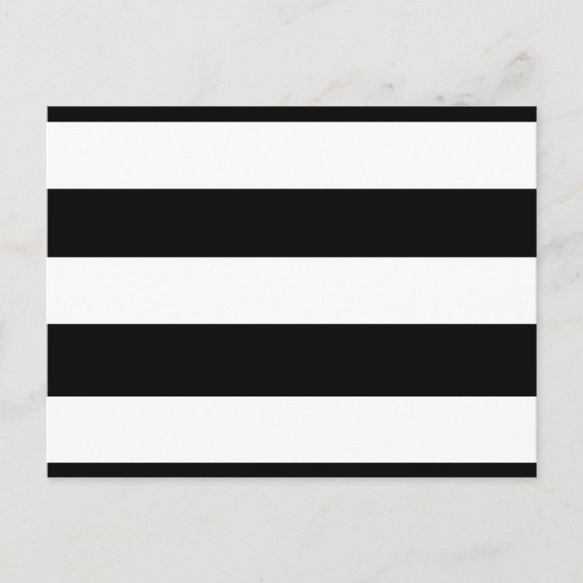 Moderne Schwarz-weiße Streifenmuster Postkarte (Vorderseite)