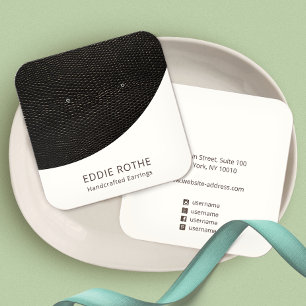 Moderne Schwarz-weiße Stuhlvorführung Quadratische Visitenkarte