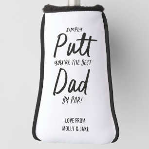 Moderne Schwarz-weiße Typografie mit lustigem Chic Golf Headcover