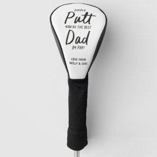 Moderne Schwarz-weiße Typografie mit lustigem Chic Golf Headcover
