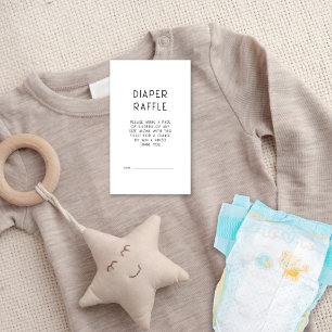 Moderne Schwarz-weiße Windelwinddusche Begleitkarte