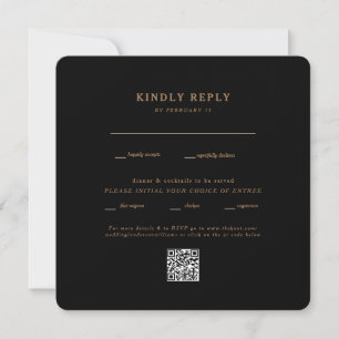 Moderne schwarze, abgerundete Hochzeits-QR-Code-RS