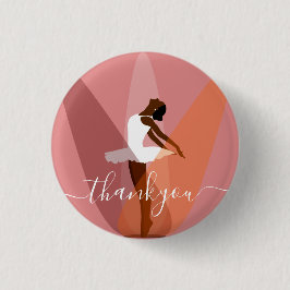 Moderne schwarze Ballerina Ballett-Tänzerin-Illust Button