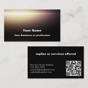 Moderne schwarze benutzerdefinierte QR-Code Profes Visitenkarte