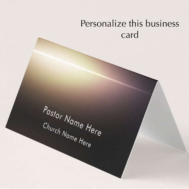 Moderne schwarze benutzerdefinierte Text christlic Visitenkarten (Personalize this modern light burst folded business card template with your custom text.)