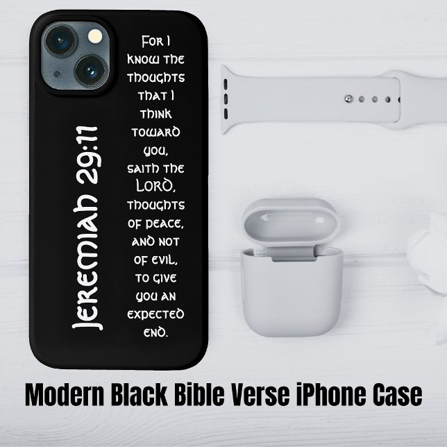 Moderne Schwarze Bibel Verse Case-Mate iPhone Hülle (Modern Black Bible Verse Case-Mate iPhone Case
)