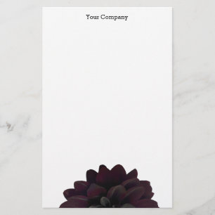 Moderne schwarze Dahlie-mit BlumenBlume Briefpapier
