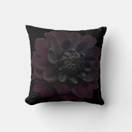 Moderne schwarze Dahlie-mit BlumenBlume Kissen