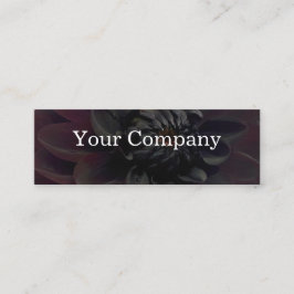 Moderne schwarze Dahlie-mit BlumenBlume Mini Visitenkarte