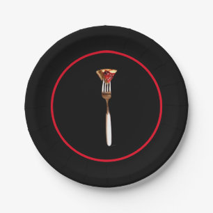 Moderne schwarze Dessert-Party-Platte Pappteller