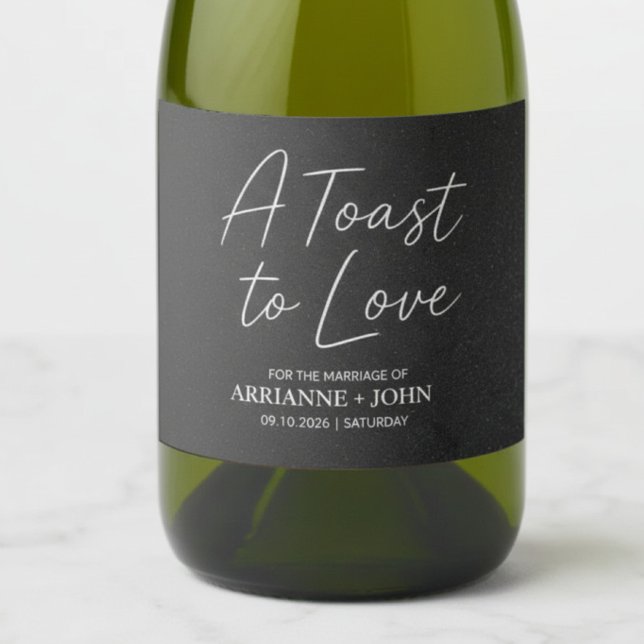 Moderne schwarze elegante Hochzeit funkelnde Wein  (Von Creator hochgeladen)