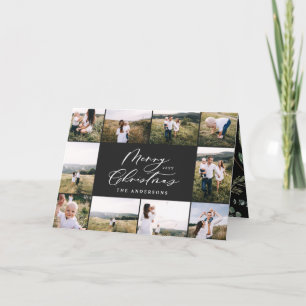 Moderne Schwarze Familie mit minimalem 11 Foto im  Feiertagskarte