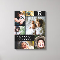 Moderne Schwarze Farbblöcke, Reihe 6 FotoCollage