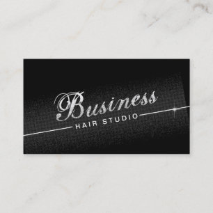 Moderne schwarze Friseursalon-Visitenkarten Visitenkarte