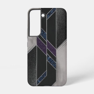 Moderne Schwarze Geometrie Samsung Galaxy Hülle