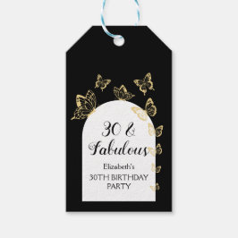 Moderne Schwarze Goldbarren Schmetterlinge fabelha Geschenkanhänger