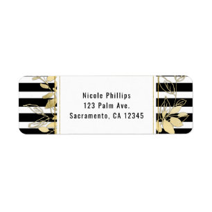 Moderne schwarze goldene botanische Glamour-Chic-H