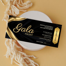 Moderne schwarze goldene editierbare Geschäftsgala