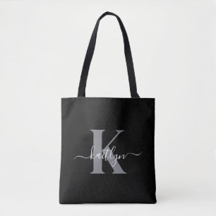 Moderne schwarze graue Skript-Monogramm