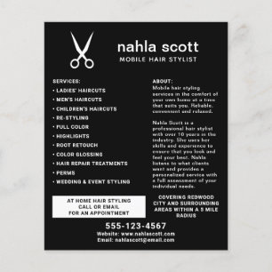 Moderne schwarze Haarschneideschere für mobile Hai Flyer