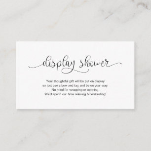 Moderne Schwarze Handschrift, Display-Dusche Begleitkarte